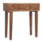 Arno Console Table - Golden Teak Finish - Solid Mango Wood - W80cm - Image 2
