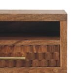 Arno Wall-Mounted Nightstand in Golden Teak Floating 45cm Solid Mango Wood - Image 3