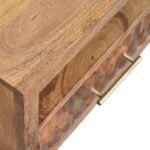 Arno Wall-Mounted Nightstand in Golden Teak Floating 45cm Solid Mango Wood - Image 5