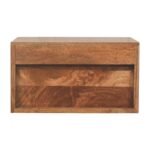 Arno Wall-Mounted Nightstand in Golden Teak Floating 45cm Solid Mango Wood - Image 8
