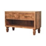 Arno Shoe Storage Bench 87cm Solid Mango Wood Golden Teak