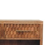 Arno Shoe Storage Bench 87cm Solid Mango Wood Golden Teak - Image 3