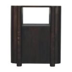Rattan Curve Edge Nightstand 50cm Solid Mango Wood Mocha - Image 9