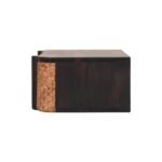 Rattan Wall-Mounted Bedside - Velvet Mocha - Floating Drawer - W50cm - Image 7