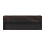 Rattan Wall-Mounted Bedside - Velvet Mocha - Floating Drawer - W50cm - Image 8