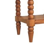 Spindle Bedside Table - Amber Oak Finish - 1 Drawer - W45cm - Image 6