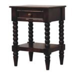Vienna 1-Drawer Nightstand - Winewood Oak Finish - Solid Wood - H60cm