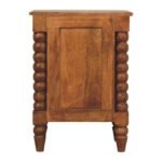Barley Twist 2-Drawer Bedside Table - Amber Oak Finish - W40cm - Image 8