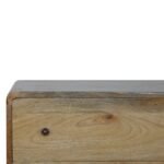 Curved Chest of Drawers - Oak-ish Finish - Solid Mango Wood - W70cm - Image 3