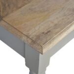 Hand Painted Writing Desk - French Grey & Oak Top - W80cm - Image 4