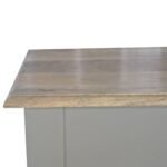 Hand Painted Writing Desk - French Grey & Oak Top - W80cm - Image 5