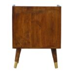 Manila Gold Bedside Table - 1 Drawer - Solid Mango Wood - W45cm - Image 8