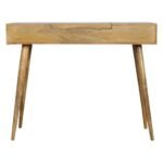 Pink Gradient Dressing Table 100cm Solid Mango Wood with Mirror - Image 8