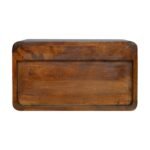 Floating Curved Bedside Table - Chestnut Finish - Wall Mounted - W45cm - Image 8