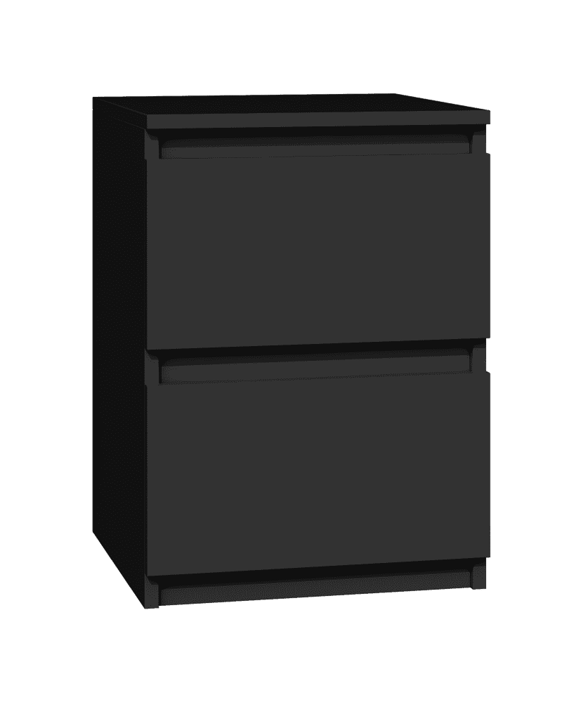 1_czern Malwa M2 Bedside Table in Black - Image 1