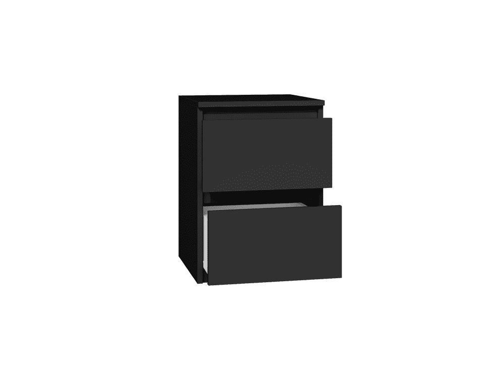 Malwa M2 Bedside Table in Black - Image 2